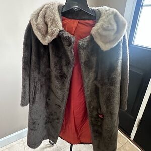 Elegant 1950’s Michael Daniel Faux Fur Swing Coat
